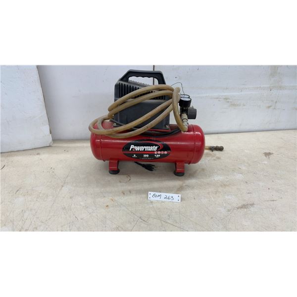Powermate 2 Gallon, 100 Max PSI, 120 Volt Air Compressor w/Hose & Gauges