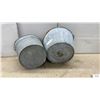 Image 4 : Four Galvanized Metal Buckets: Two Standard, One Coal Scuttle, & More