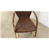 Image 8 : Vintage Metal Clamshell Patio Rocking Chair