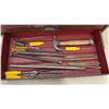 Image 7 : Vintage Kennedy Kits Machinist Tool Box with Top Compartment, 3 Drawers, & Machinists Tools