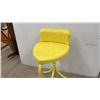 Image 4 : Vintage Yellow Metal Stool with Backrest