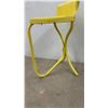 Image 5 : Vintage Yellow Metal Stool with Backrest