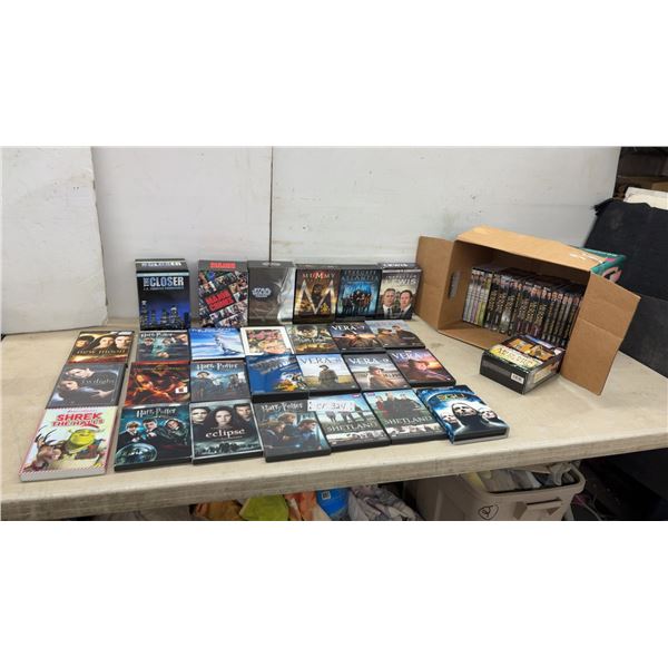 DVD Lot: The Closer, Major Crimes, Star Wars Trilogy, Harry Potter, Twilight, Vera, Shetland, & Mor