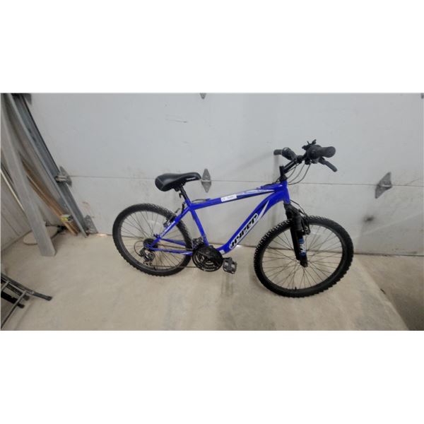 Hyper Boundary Trail 24" Mountain Bike, Blue, Front Suspension, Multi-Speed Drivetrain