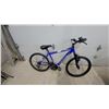 Image 1 : Hyper Boundary Trail 24" Mountain Bike, Blue, Front Suspension, Multi-Speed Drivetrain