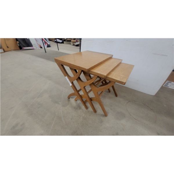 Set of Three G Plan Ib Kofod-Larsen Afromosia Nesting Tables, Late 1960s to Early 1970s Biggest