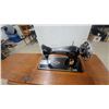 Image 2 : Antique Singer Model 66 Treadle Sewing Machine in Wooden Cabinet with Cast Iron Base