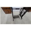 Image 4 : Antique Singer Model 66 Treadle Sewing Machine in Wooden Cabinet with Cast Iron Base