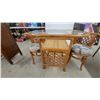 Image 2 : Rattan 3-Piece Bistro Set with Oval Glass-Top Table and Two Lattice-Back Chairs