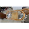 Image 3 : Rattan 3-Piece Bistro Set with Oval Glass-Top Table and Two Lattice-Back Chairs