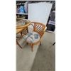 Image 4 : Rattan 3-Piece Bistro Set with Oval Glass-Top Table and Two Lattice-Back Chairs