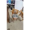 Image 5 : Rattan 3-Piece Bistro Set with Oval Glass-Top Table and Two Lattice-Back Chairs