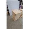 Image 4 : Pair of Unfinished Pine Nightstands with Drawer and Cabinet 26" x 15.6" x 15.6"