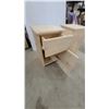 Image 5 : Pair of Unfinished Pine Nightstands with Drawer and Cabinet 26" x 15.6" x 15.6"