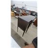 Image 2 : Dark Brown Wooden Sideboard with Two Cabinets, Four Drawers, and Tapered Legs 40" x 62" x 20"
