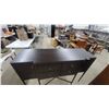 Image 3 : Dark Brown Wooden Sideboard with Two Cabinets, Four Drawers, and Tapered Legs 40" x 62" x 20"