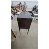 Image 5 : Dark Brown Wooden Sideboard with Two Cabinets, Four Drawers, and Tapered Legs 40" x 62" x 20"