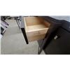 Image 6 : Dark Brown Wooden Sideboard with Two Cabinets, Four Drawers, and Tapered Legs 40" x 62" x 20"
