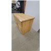 Image 3 : Small Light-Colored Wooden Storage Cabinet with Two Drawers and Single Door 24" x 30" x 17"