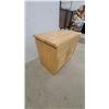 Image 4 : Small Light-Colored Wooden Storage Cabinet with Two Drawers and Single Door 24" x 30" x 17"