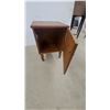 Image 5 : Mid-Century Modern Teak Bedside Cabinet with Teardrop Handle and Tapered Legs 19" x 13.6" x 14.6"
