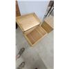 Image 4 : Pair of Light Wood Storage Chests With Hinged Lids and Dovetail Joinery 19" x 18" x 24"
