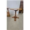 Image 2 : Wooden Round Pedestal Side Table 23" Tall X 21.6" Diameter and Oval Top Magazine Rack Side Table