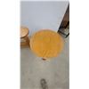 Image 3 : Wooden Round Pedestal Side Table 23" Tall X 21.6" Diameter and Oval Top Magazine Rack Side Table