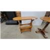 Image 4 : Wooden Round Pedestal Side Table 23" Tall X 21.6" Diameter and Oval Top Magazine Rack Side Table