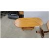 Image 5 : Wooden Round Pedestal Side Table 23" Tall X 21.6" Diameter and Oval Top Magazine Rack Side Table