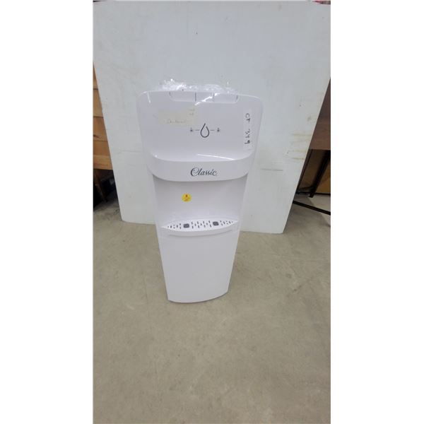 Classic CL0300 White Top-Load Bottled Water Cooler with Hot and Cold Dispenser
