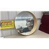 Image 1 : Round Wood-Framed Mirror, 31" Diameter