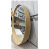 Image 3 : Round Wood-Framed Mirror, 31" Diameter