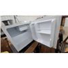 Image 3 : Compact Single-Door Mini Refrigerator with Freezer Compartment and Aftermarket Stickers