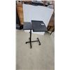 Image 1 : Adjustable Height Mobile Laptop Cart with Dual Tilting Platforms and Casters