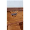 Image 6 : Lane Waterfall Veneer Cedar Hope Chest with Brass Handle, Art Deco / Mid-Century 24" x 44" x 19"