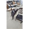 Image 4 : Set of 4 Dark Brown Wood Dining Chairs with Slatted Backs and Padded Seats, Fixed and Folding