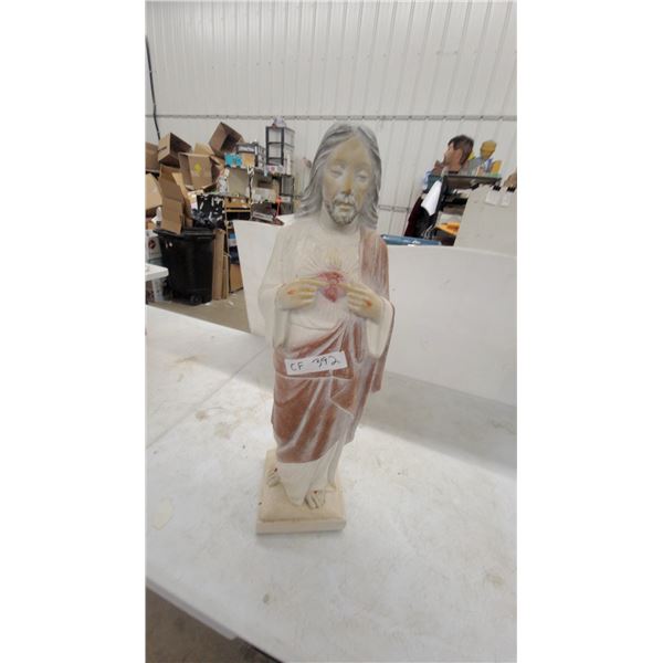 Sacred Heart of Jesus Christ Cement Statue 25" Tall