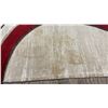 Image 5 : Abstract Red, White, & Grey Area Rug, 95" x 130" - Small Stain, Pictured