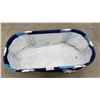 Image 2 : Good Luck Bathtub, Portable, Blue & White, w/Drain Spout & Frame, Collapsible, 53" x 26"
