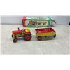 Image 5 : Kovap Wind-Up Tractor & Trailer (No Key) Kovap Crane, & Unbranded Chassis