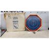 Image 1 : Bentley's Sporting Goods Vintage Crokinole Game Board with Original Box and Pieces