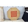 Image 5 : Bentley's Sporting Goods Vintage Crokinole Game Board with Original Box and Pieces