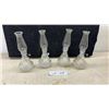 Image 1 : Petite Bordeaux Oil Lamps, Set of 4, with Glass Chimneys, 9" Tall