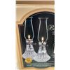 Image 3 : Petite Bordeaux Oil Lamps, Set of 4, with Glass Chimneys, 9" Tall