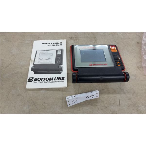 Bottom Line TBL 220 Dual Fish Finder, S/N 01160846, & Owner's Manual. No Power Cord