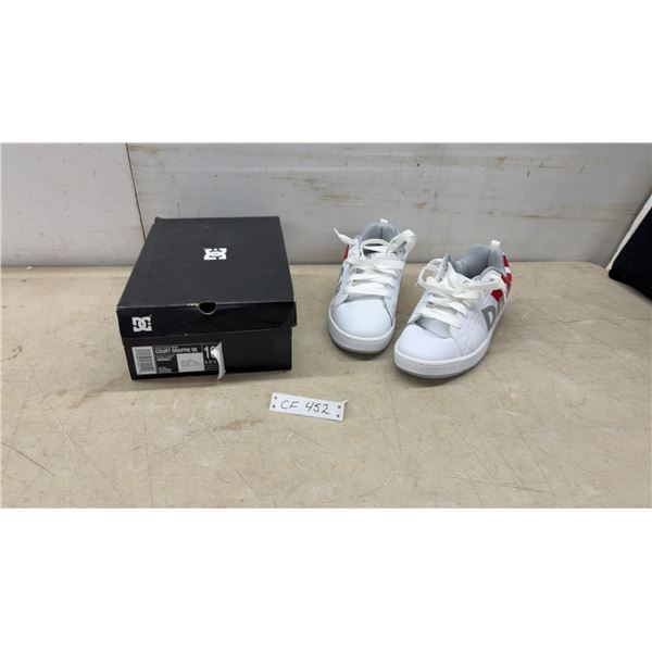New DC Shoes Court Graffik SE Men's Sneakers, Model ADJS100087, White/Red/Grey, Size 16