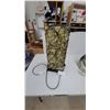 Image 1 : Modern Decorative Table Lamp with Cream Shade and Twisted Wire Cage, Black Base, Inline Switch