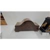 Image 8 : Antique 19th Century Ebonized Wall Clock with Gilt Figural Mounts and Carved Wood Bracket as Is