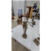 Image 2 : Two Bronze Candelabras: One with 7 Candle Holders & Figural
